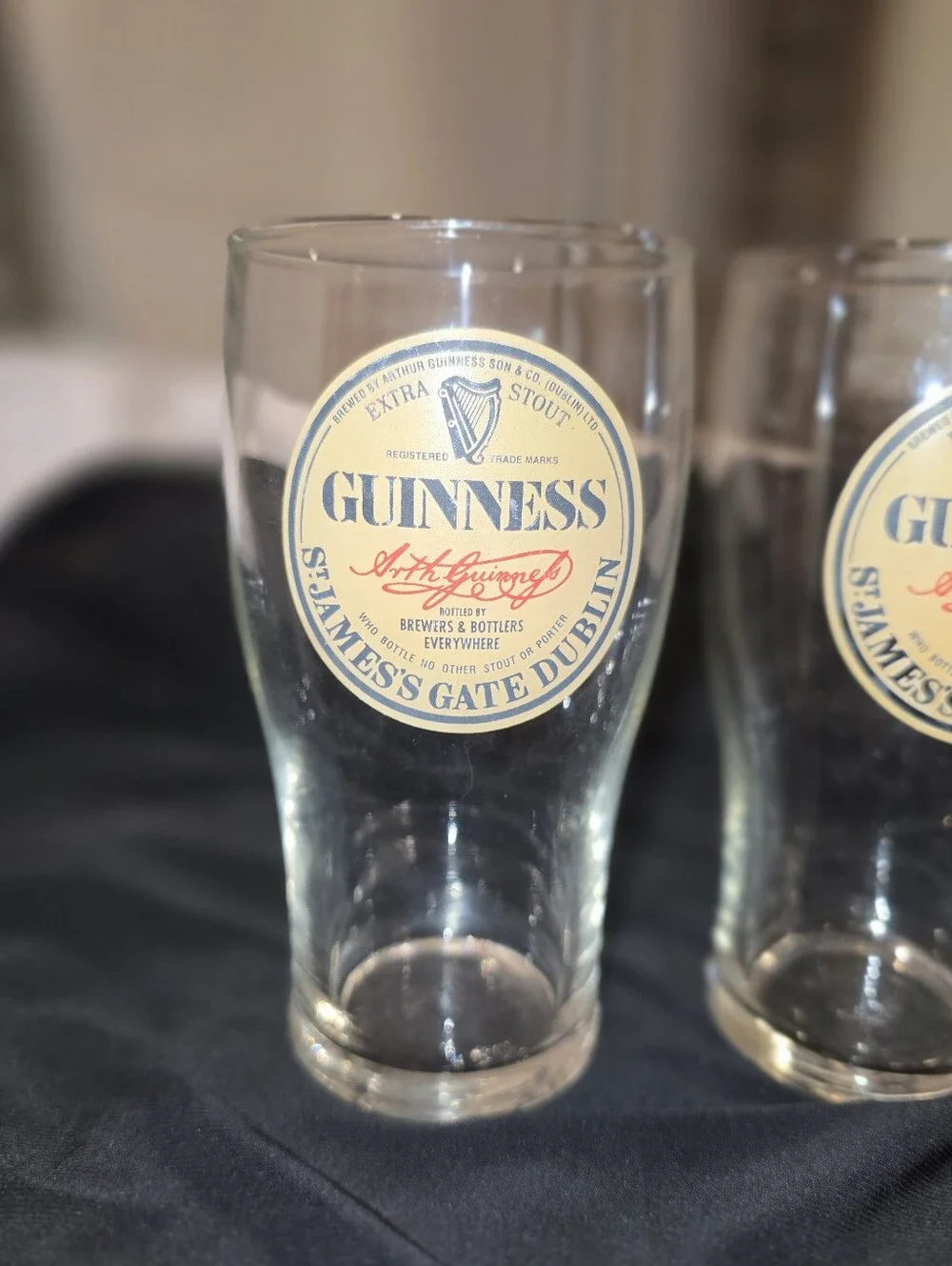 Guinness Extra Stout (Set of 2) Tulip Pint Glasses.